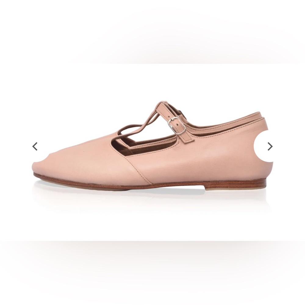 ELF Bali Elf Women’s Mary Jane Leather Flats Vintage Beige Size 8.5 NIB - Picture 4 of 5